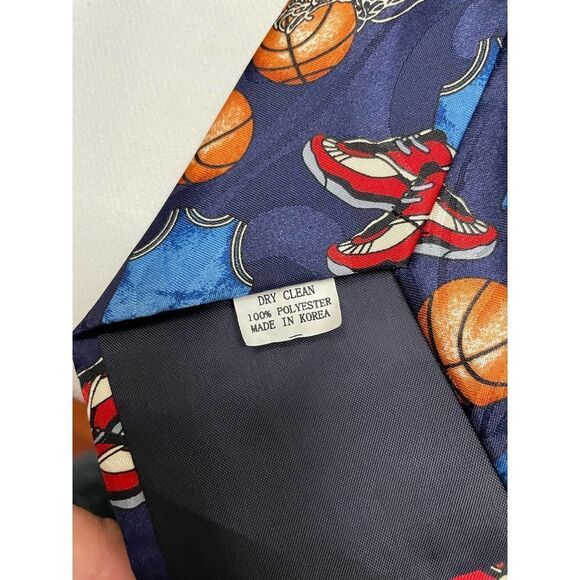 Men's Tie Lot of 2 Basketball Novelty Print Steven Harris Roberto Cellini - Picture 3 of 9